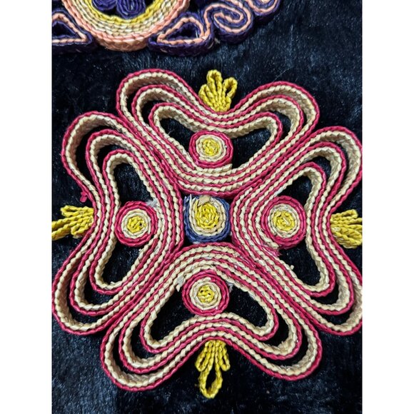 Vintage Woven Square & Circular Decorative Trivets  Hot Pads Wall Decor 70's - Picture 3 of 10